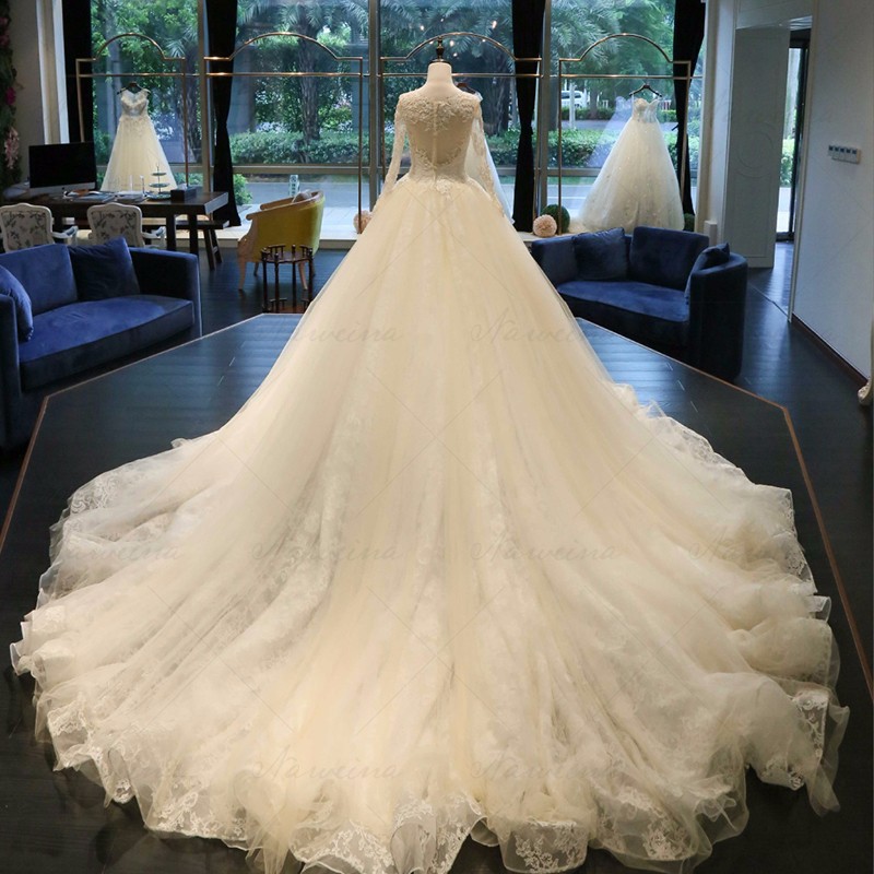 Cathedral Train Wedding Dress 2018