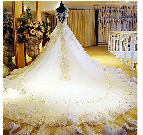 Cathedral Train Wedding Dress 2018