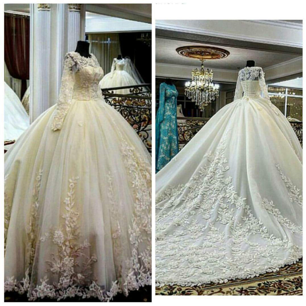 Cathedral Train Wedding Dress 2018
