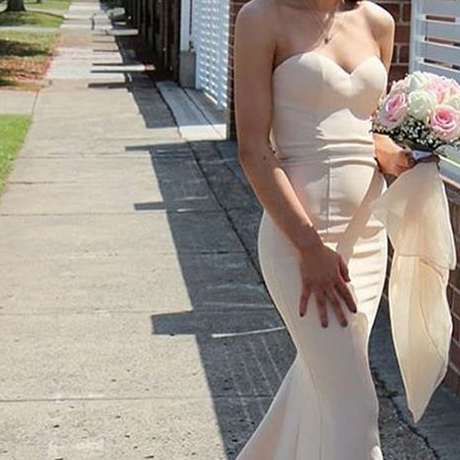 Sweetheart Mermaid Long Slit Dress With Sweep Train Mist main image 1